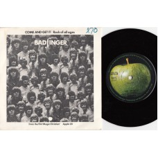 Apple 20 BADFINGER Come And Get It / Rock Of All Ages UK 1969 PS 45