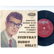 BUDDY HOLLY Everyday +3 (Coral) Australia PS EP