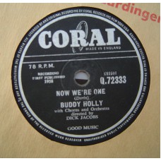 BUDDY HOLLY Now We're One / Early In The Morning (Coral) 78RPM