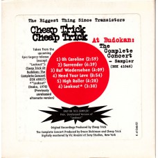 CHEAP TRICK At Budokan Sampler (Sony) USA Promo Only CD