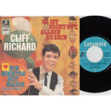 CLIFF RICHARD Es Ist Nicht Gut Allein Zu Sein / Ein Sonntag mit Marie (Columbia) Germany 1967 PS 45