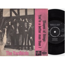 YARDBIRDS Shapes Of Things / You're A Better Man Than I (Columbia DB 7848) Denmark 1966 PS 45