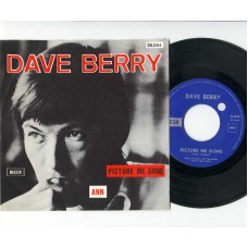 DAVE BERRY Picture Me Gone / Ann (Decca 26094) Belgium PS 45