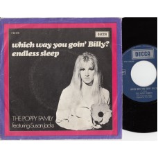 POPPY FAMILY Which Way You Going Billy / Endless Sleep (Decca F 22976) Sweden 1969 PS 45