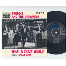 FREDDIE AND THE DREAMERS What A Crazy World EP: Sally Ann / Camp Town Races / Lonely Boy / Short Shorts (Columbia SAG 8287) UK 1964 PS EP