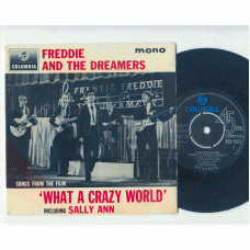 FREDDIE AND THE DREAMERS What A Crazy World EP: Sally Ann / Camp Town Races / Lonely Boy / Short Shorts (Columbia SAG 8287) UK 1964 PS EP