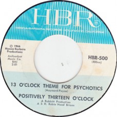 POSITIVELY THIRTEEN O'CLOCK Psychotic Reaction / 13 O'Clock Theme For Psychotics (HBR 500) USA 1966 45 (Mouse and The Traps)