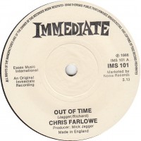 CHRIS FARLOWE Out Of Time / My Way Of Giving (Immediate 101) UK 1966 45