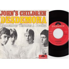 JOHN'S CHILDREN Desdemona / Remember Thomas A. Becket (Polydor 59104) Germany 1967 PS 45