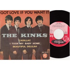 KINKS Got Love If You Want It +3 (PYE) French PS EP