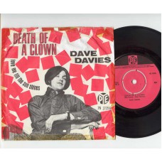 DAVE DAVIES Death Of A Clown (PYE) Holland PS 45 (Kinks)