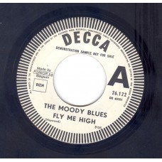 MOODY BLUES Fly Me High / Really Haven't Got The Time (Decca DM 196) Belgium 1967 Promo 45