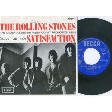 ROLLING STONES The Under Assistent West Coast Promotion Man / Satisfaction (Decca AT 15043) Holland 1965 PS 45