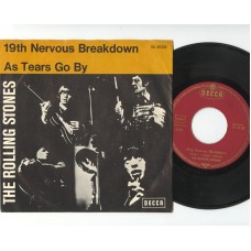 ROLLING STONES 19th Nervous Breakdown / As Tears Go By (Decca DL 25222) Germany 1966 PS 45