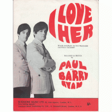 PAUL & BARRY RYAN I Love Her (Decca) UK Sheet Music