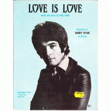 PAUL RYAN Love Is Love (MGM) UK Sheet Music