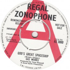 GAS WORKS God's Great Spaceship (Regal Zonophone) UK 1973 Demo 4