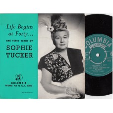 SOPHIE TUCKER Life Begins At Forty +3 (Columbia) UK 1958 PS EP