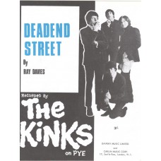 KINKS Dead End Street (Sheet Music) UK