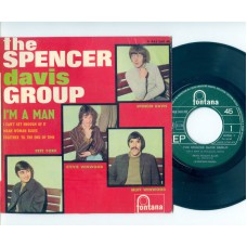 SPENCER DAVIS GROUP I'm A Man / Mean Woman Blues / I Can't Get Enough Of It / Together 'Til The End Of Time (Fontana 465 360) France 1967 PS EP