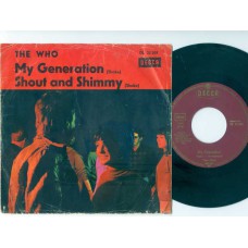 WHO,THE My Generation / Shout and Shimmy (Decca 25209) Germany 1965 PS  45