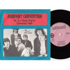 FAIRPORT CONVENTION Si Tu Dois Partir (Island) Sweden 1969 PS 45